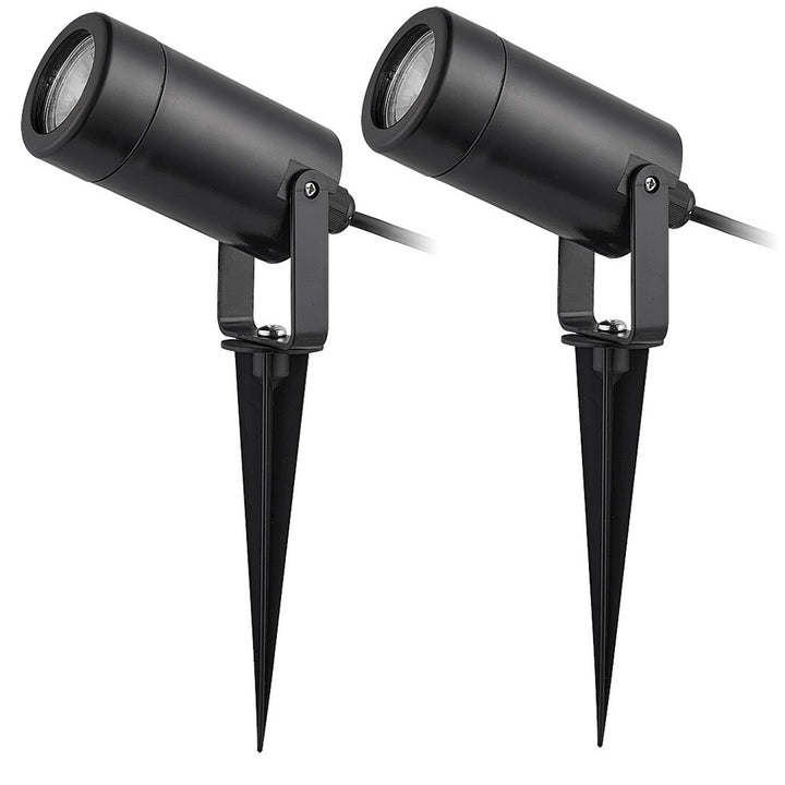 Lámpara de suelo Rabalux Krobia, IP65, color negro, casquillo GU10, máx. 4 W, 7814, 2 unidades
