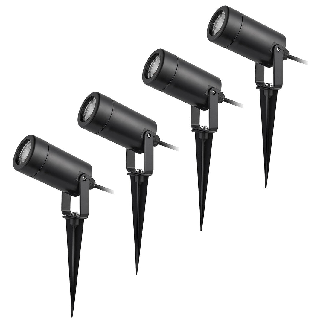 Lámpara de suelo Rabalux Krobia, IP65, color negro, casquillo GU10, máx. 4 W, 7814, 4 unidades