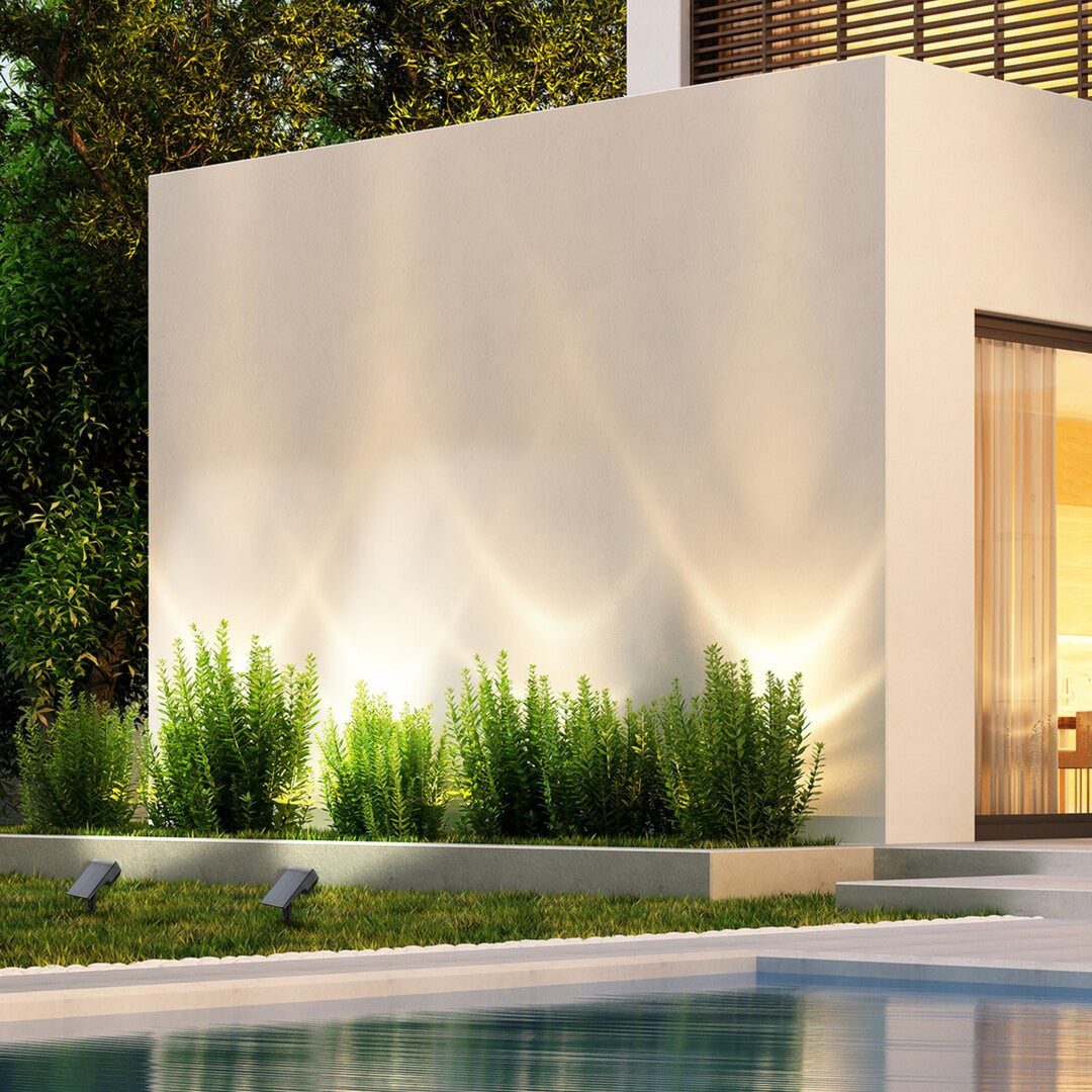 Lámpara solar Rabalux Nantes, 50 LM, IP65, negra, LED de 0,5 W, 77088, 4 unidades