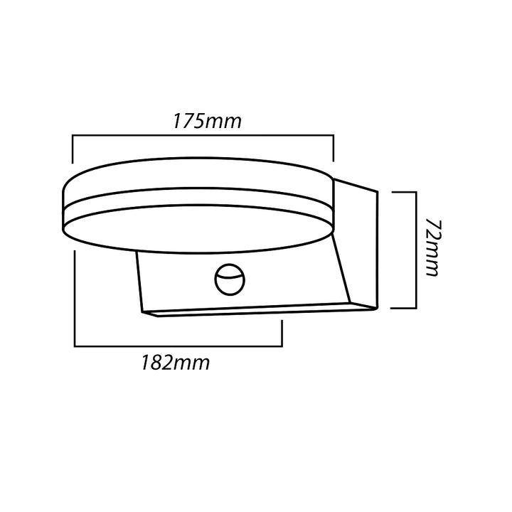 Lámpara LED con sensor de movimiento Maclean, sensor de movimiento PIR, color negro, 15 W, IP65, 1560 lm, luz blanca neutra (4000 K) MCE344 B, 2 unidades