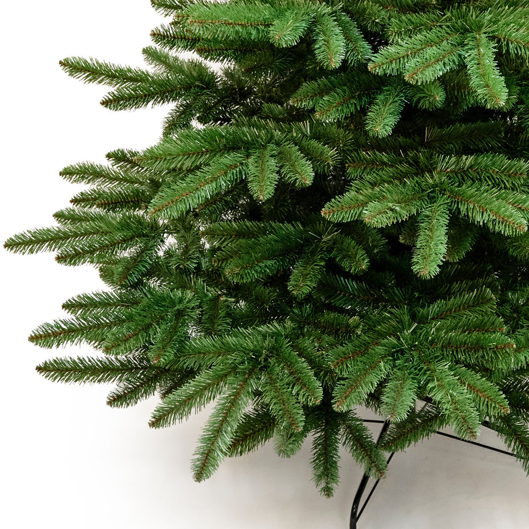 Árbol de Navidad artificial, abeto español, material de PVC, altura de 250 cm, soporte metálico