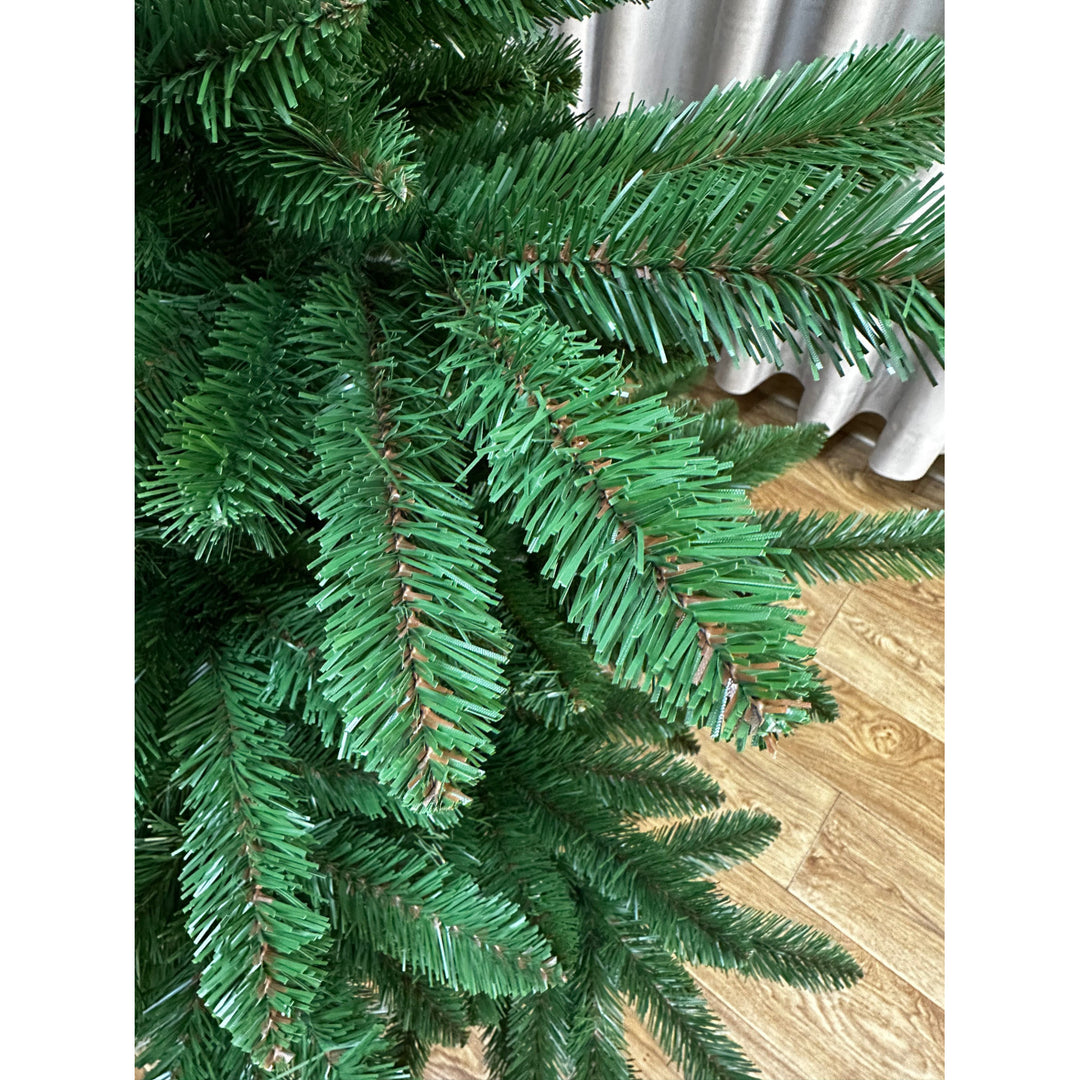Árbol de Navidad artificial, abeto español, material de PVC, altura de 250 cm, soporte metálico