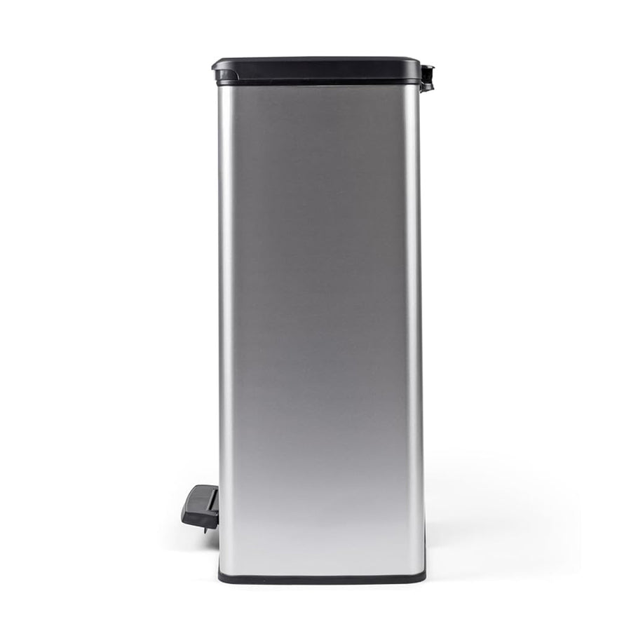 Cubo de basura con pedal Curver, 2 depósitos de 26 l, metalizado, color plateado, 251002