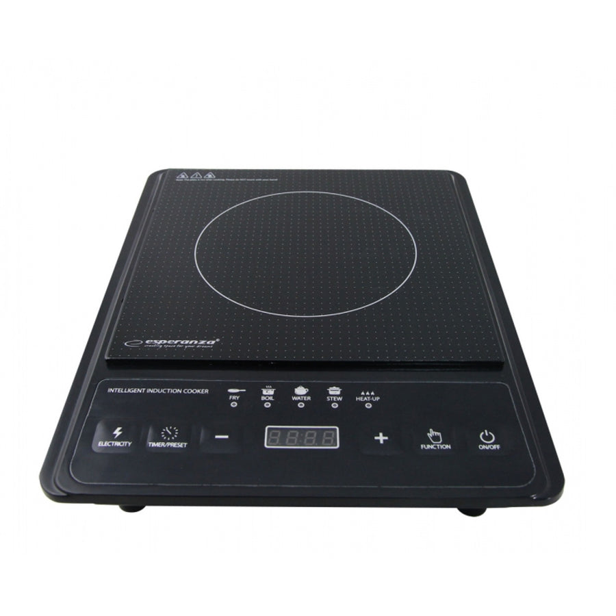 Placa de inducción Esperanza, potencia de 2000 W, 5 funciones preprogramadas, pantalla grande, Krakatau