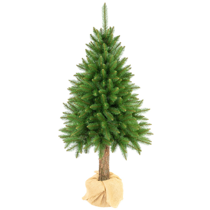 Árbol de Navidad de abeto con tronco, modelo Premium, 220 cm, frondoso y realista, Damich