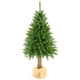 Árbol de Navidad de abeto con tronco, modelo Premium, 220 cm, frondoso y realista, Damich