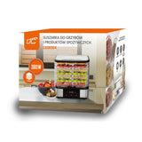 Secador de setas, verduras, frutas y carne LTC, de metal, 7 bandejas, con pantalla, panel táctil, potencia de 380 W, función de mantenimiento de la temperatura, LXSR004