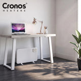 Panel calefactor por infrarrojos para debajo del escritorio Cronos, potencia de 120 W, temporizador, 3 niveles de funcionamiento, DCH-150