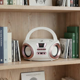 Radio Boombox con CD-MP3, USB, radio FM, AUX, toma para auriculares, Adler, AD 1181