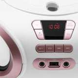 Radio Boombox con CD-MP3, USB, radio FM, AUX, toma para auriculares, Adler, AD 1181