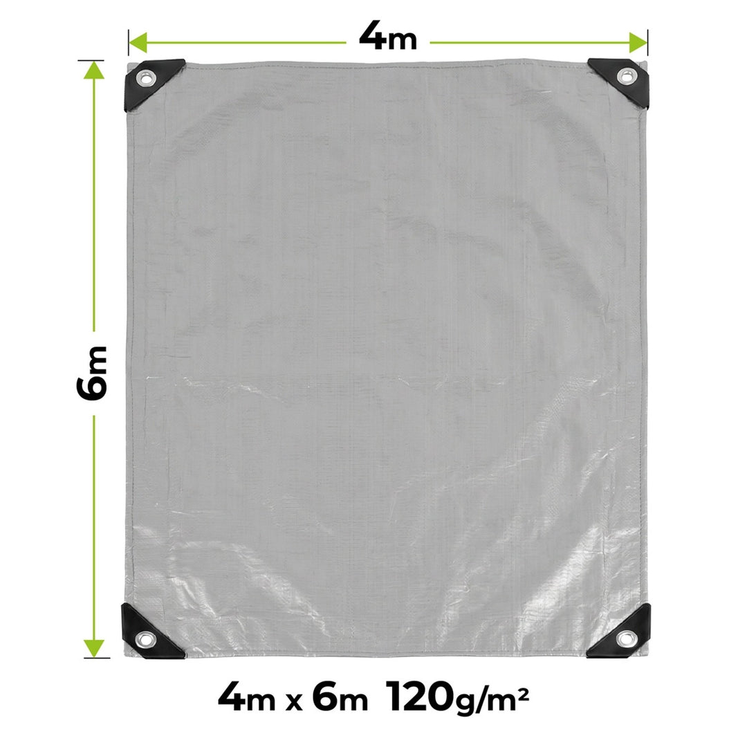 Lona plateada de 120 g, 4 x 6 m, VA0476, impermeable, Vayox