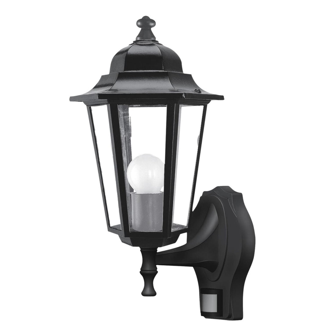 Aplique Rabalux, para exterior, con sensor de movimiento, IP43, E27, máx. 60 W, negro, Velence, 4 unidades