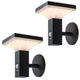 Lámpara Rabalux, de pared, para exterior, solar, IP44, LED de 4 W, Geleen, 2 unidades
