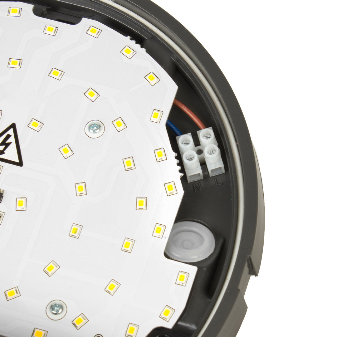 Lámpara LED con sensor de movimiento Maclean, sensor PIR, color gris, 15 W, IP54, 1100 lm, luz neutra, MCE291 W, 2 unidades