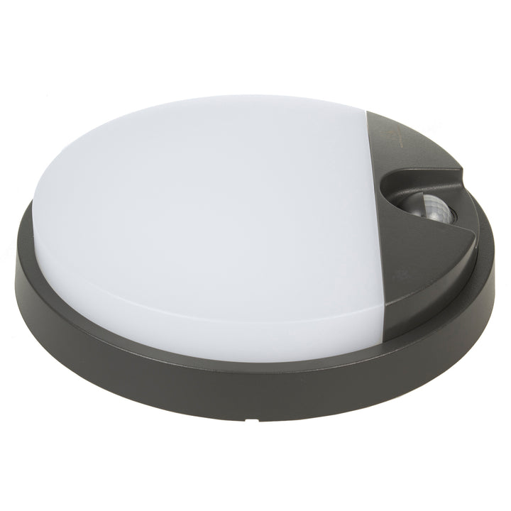 Lámpara LED con sensor de movimiento Maclean, sensor PIR, color gris, 15 W, IP54, 1100 lm, luz neutra, MCE291 W, 2 unidades
