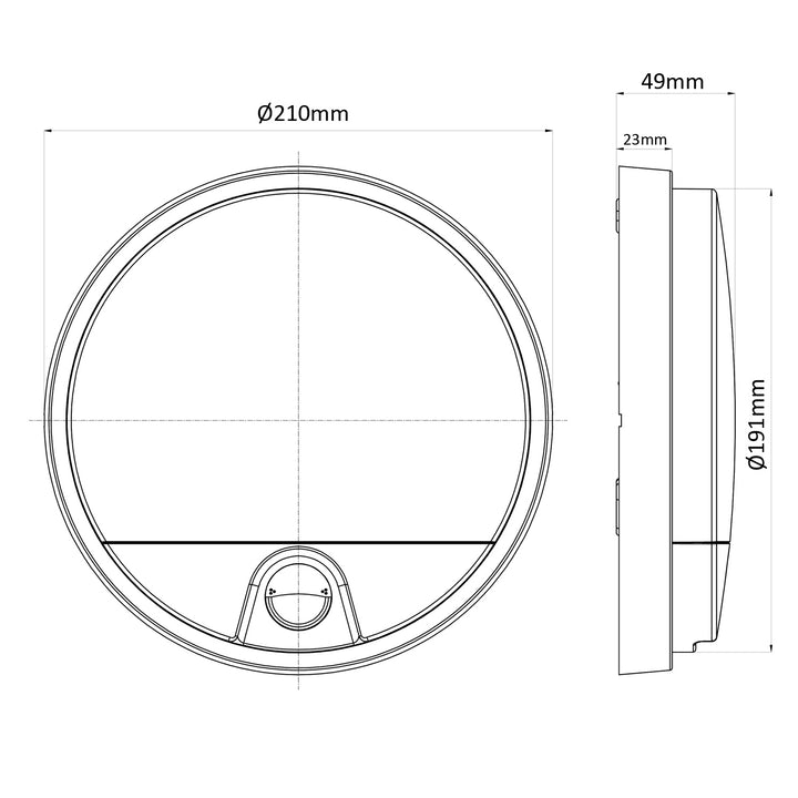 Lámpara LED con sensor de movimiento Maclean, sensor PIR, color gris, 15 W, IP54, 1100 lm, luz neutra, MCE291 W, 2 unidades