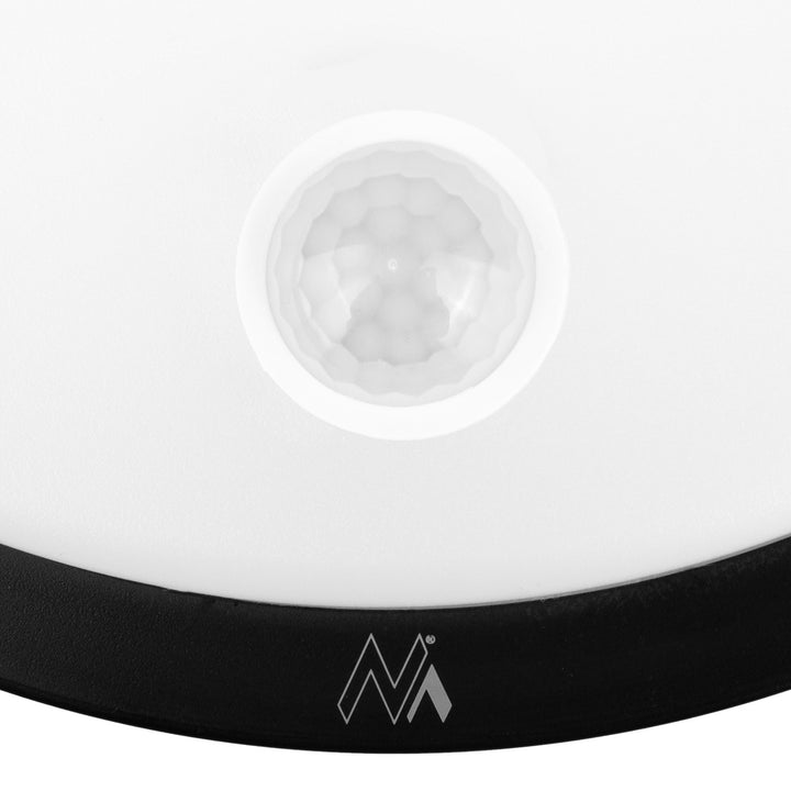 Lámpara LED con sensor de movimiento Maclean, sensor PIR, color negro, 10 W, IP65, 1000 lm, luz neutra, MCE525 B, 2 unidades