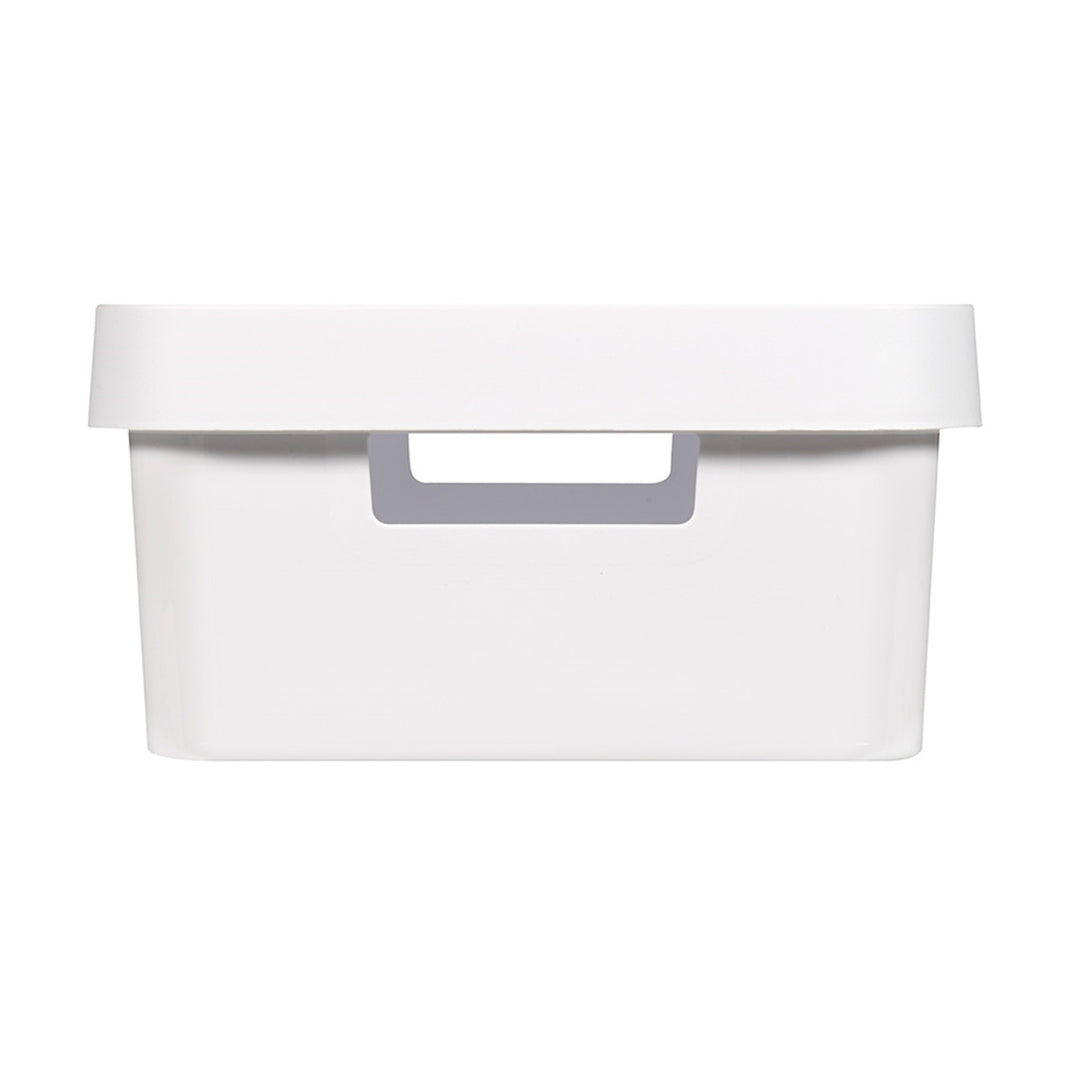 Recipiente con tapa Curver Infinity de 11 litros, color blanco, 3 unidades