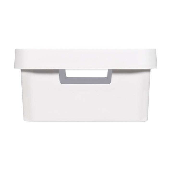 Recipiente con tapa Curver Infinity de 11 litros, color blanco, 4 unidades