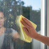 Paño Vileda Actifibre Pro para cristales y ventanas, apto para la lavadora, revestimiento de PVA, sin marcas ni manchas, limpia solo con agua, 183298, 3 unidades