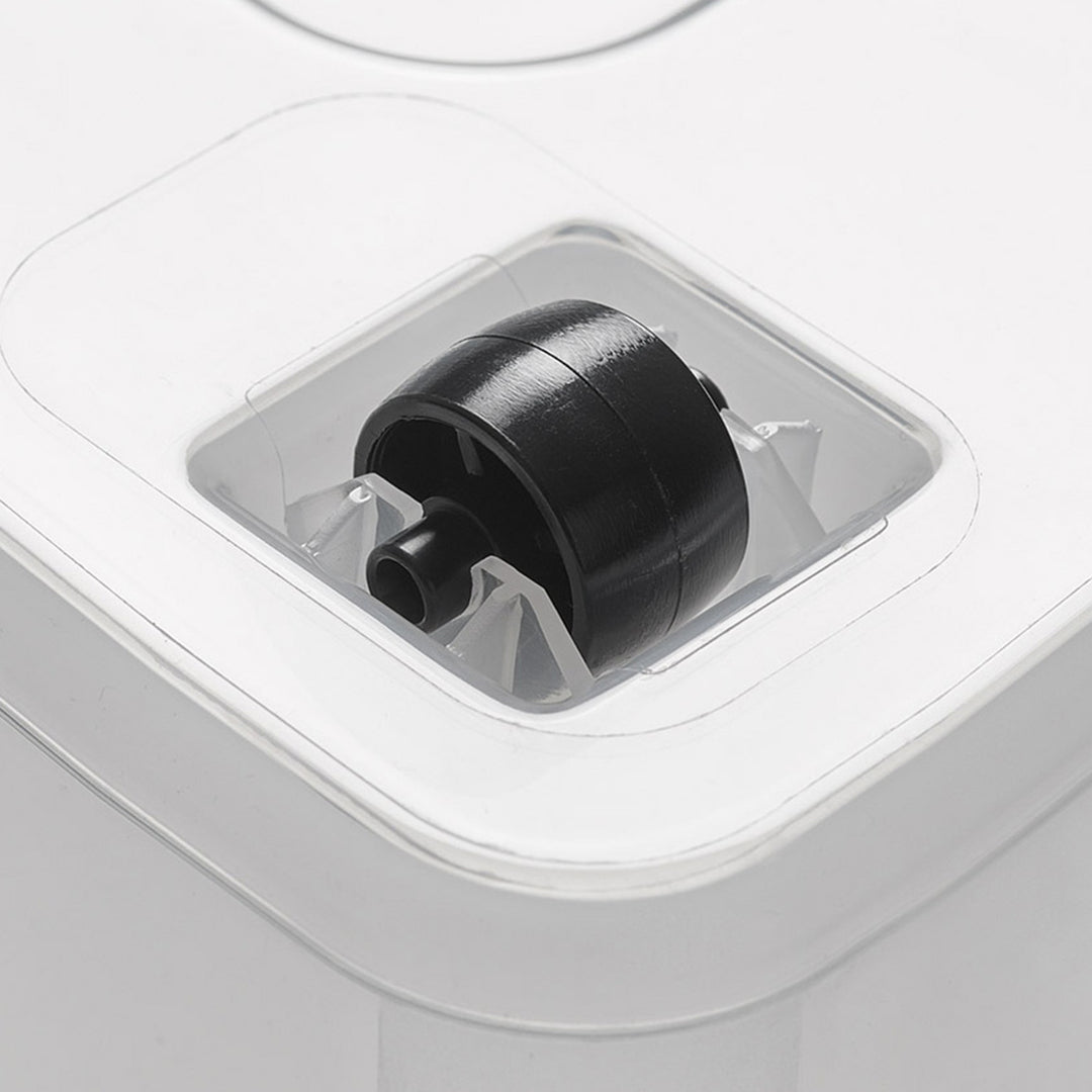 Contenedor Moxom SimpleStore, capacidad de 40 l, transparente, tapa con cierres a presión, con ruedas, sin BPA, 04-0076, 3 unidades