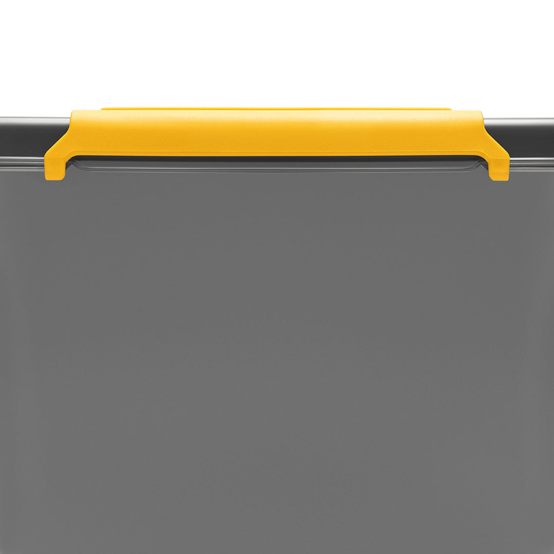 Contenedor Moxom SolidStore, capacidad de 80 l, gris, tapa con cierres a presión, con ruedas, sin BPA, 04-0217, 2 unidades
