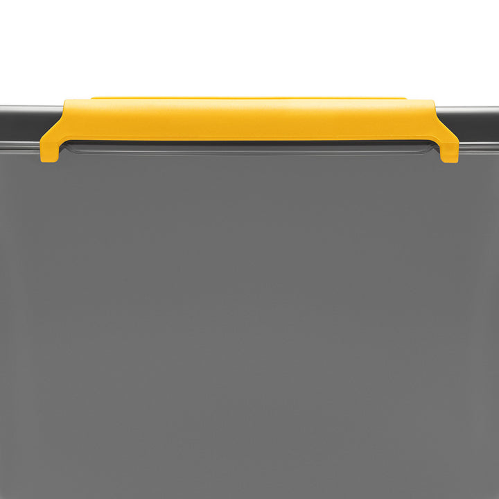Contenedor Moxom SolidStore, capacidad de 80 l, gris, tapa con cierres a presión, con ruedas, sin BPA, 04-0217, 2 unidades