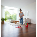 Fregona plana con cubo y escurridor GreenBlue, dos recambios de microfibra HQ, capacidad de 5,7 l, MaxiClean GB870 + paño Vileda Actifibre Soft