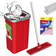 Fregona plana con cubo y escurridor GreenBlue, dos recambios de microfibra HQ, capacidad de 5,7 l, MaxiClean GB870 + paño Vileda Actifibre Soft