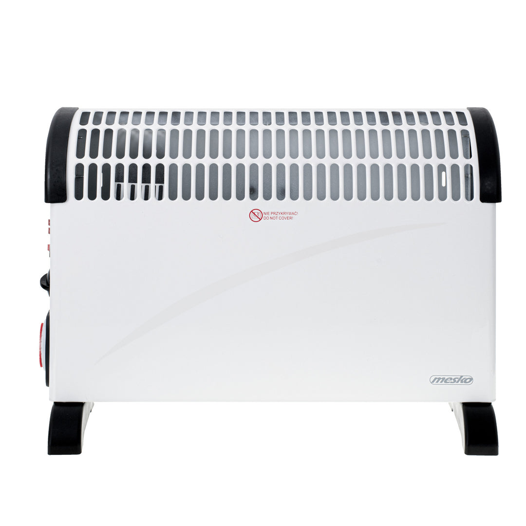 Convector eléctrico, termostato, 2000 W, temporizador de 24 horas, blanco, cable de 150 cm, Mesko, MS 7741W