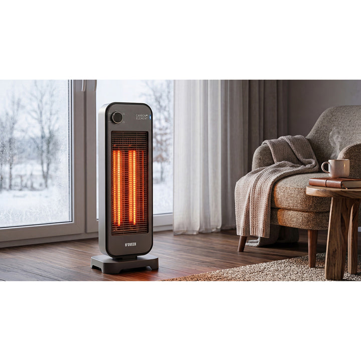 Radiador por radiación, infrarrojos, 900 W, 2 niveles de calor, Noveen