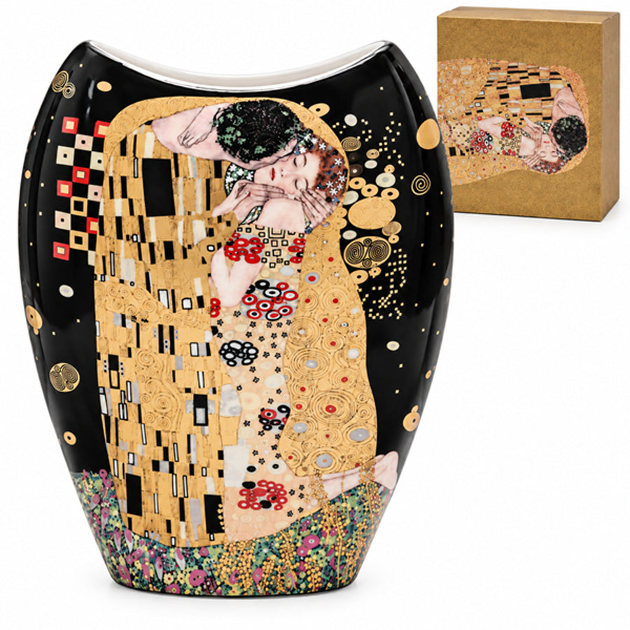 Jarrón de porcelana «El beso» de Gustav Klimt, Queen Isabell