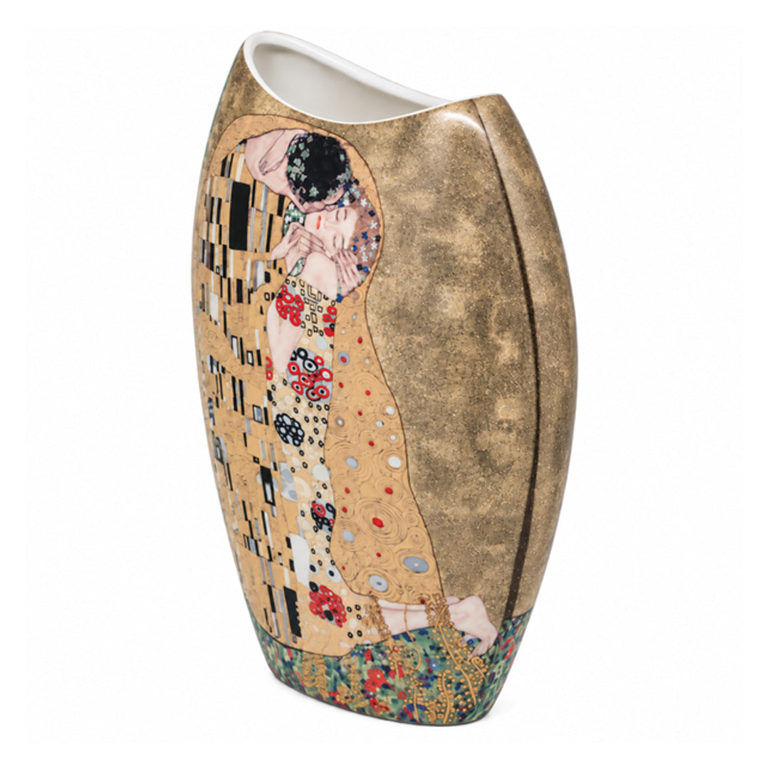 Jarrón de porcelana en caja de regalo, colección «El beso» de Klimt