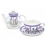 Juego de té «Lavanda», taza y tetera (tea for one) Queen Isabell