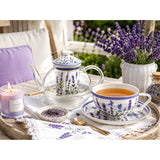 Juego de té «Lavanda», taza y tetera (tea for one) Queen Isabell