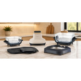 Freidora sin aceite LOVIO PureFry Ultra Crisp LVAF003BE 4 l + 1,5 l, 1550 W, color beige, con recipientes de cristal