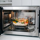 Freidora sin aceite LOVIO PureFry Ultra Crisp LVAF003BE 4 l + 1,5 l, 1550 W, color beige, con recipientes de cristal