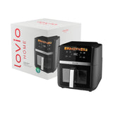 Freidora sin aceite LOVIO DualHeat XXL Ceramic LVAF004BK, 9 l, 2000 W, color negro