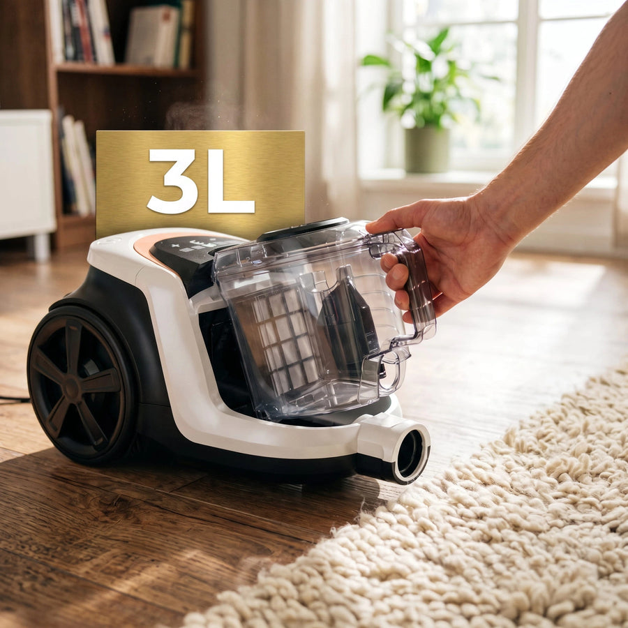 Aspiradora sin bolsa LOVIO VacuuFlex L PRO LVCVC004, 899 W, 3 l, con mando a distancia