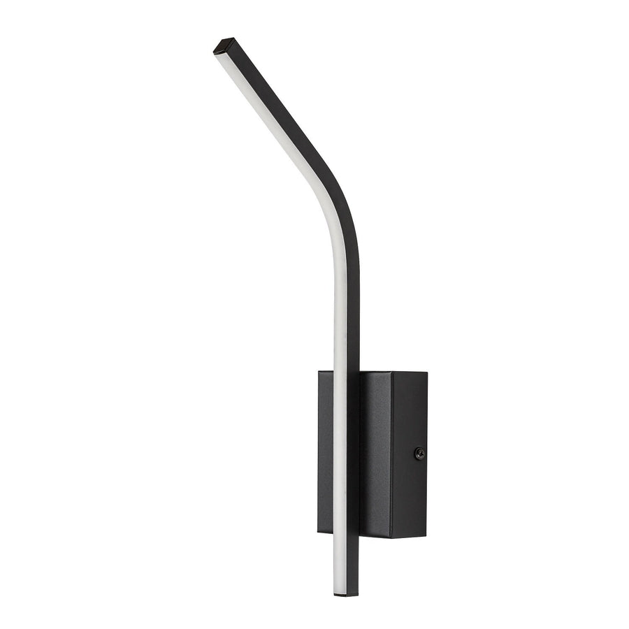 Aplique de interior Tilmann, negro, LED 10 W, 550 lm, 4000 K, H 36 cm, IP44, control táctil, 75088
