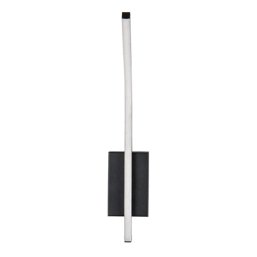Aplique de interior Tilmann, negro, LED 10 W, 550 lm, 4000 K, H 36 cm, IP44, control táctil, 75088