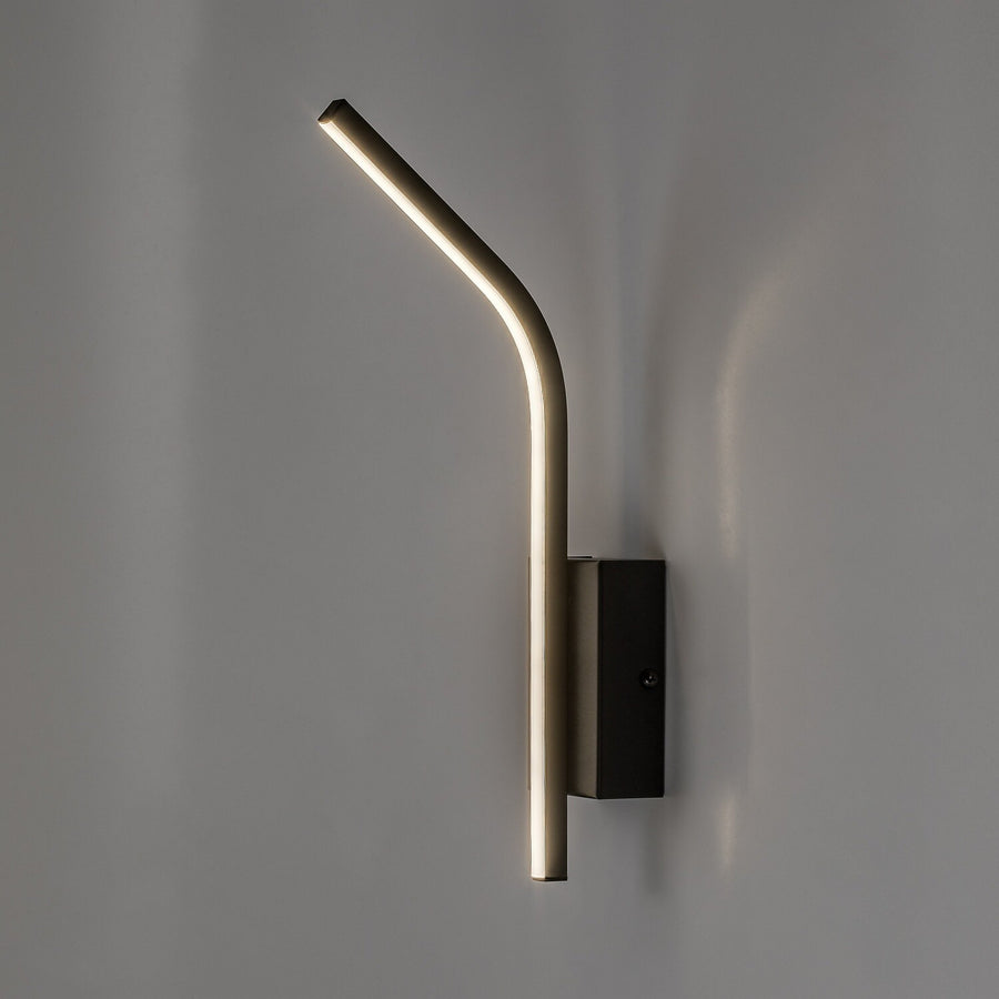 Aplique de interior Tilmann, negro, LED 10 W, 550 lm, 4000 K, H 36 cm, IP44, control táctil, 75088