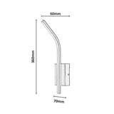 Aplique de interior Tilmann, dorado, LED 10 W, 550 lm, 4000 K, H 36 cm, IP44, control táctil, 75089