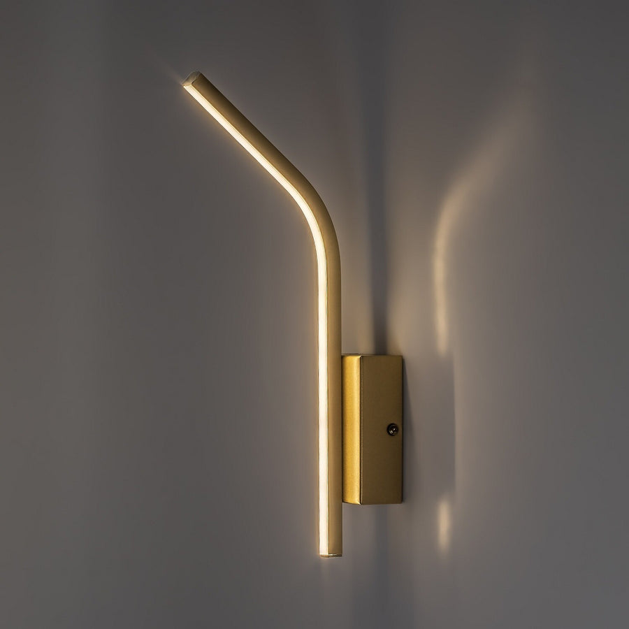 Aplique de interior Tilmann, dorado, LED 10 W, 550 lm, 4000 K, H 36 cm, IP44, control táctil, 75089