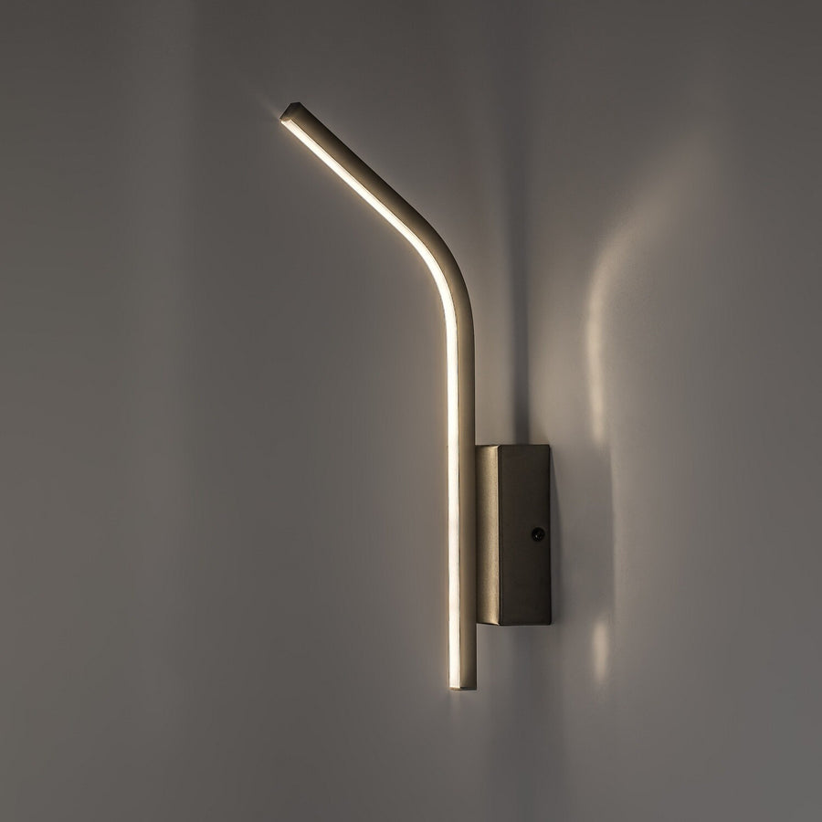 Aplique de interior Tilmann, color gris plomo, LED 10 W, 550 lm, 4000 K, H 36 cm, IP44, control táctil, 75 000