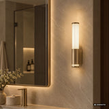 Aplique de baño, Calyn, LED 6 W, 4000 K, 530 lm, 29 cm de altura, dorado, IP44, 75106
