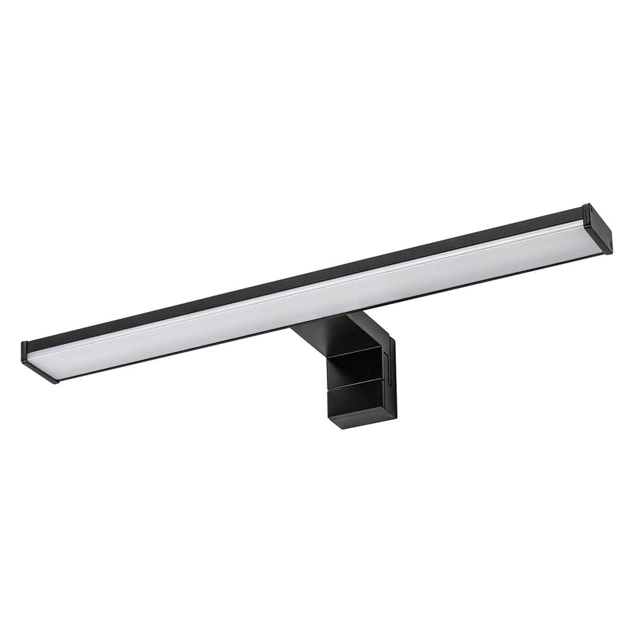 Aplique de baño, Seyra, LED 8 W, 4000 K, 650 lm, L 40 cm, negro, IP44, 75112