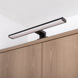 Aplique de baño, Seyra, LED 8 W, 4000 K, 650 lm, L 40 cm, negro, IP44, 75112