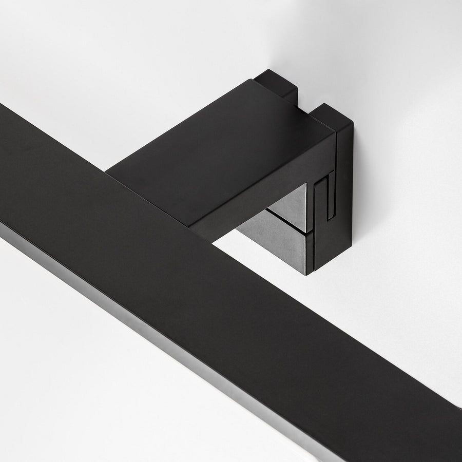 Aplique de baño, Seyra, LED 8 W, 4000 K, 650 lm, L 40 cm, negro, IP44, 75112