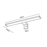 Aplique de baño, Seyra, LED 8 W, 4000 K, 650 lm, L 40 cm, negro, IP44, 75112